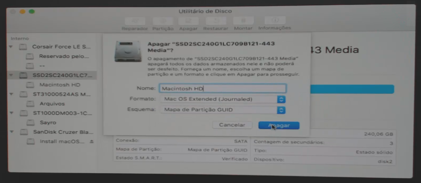 Deixe as configurações assim e apague.