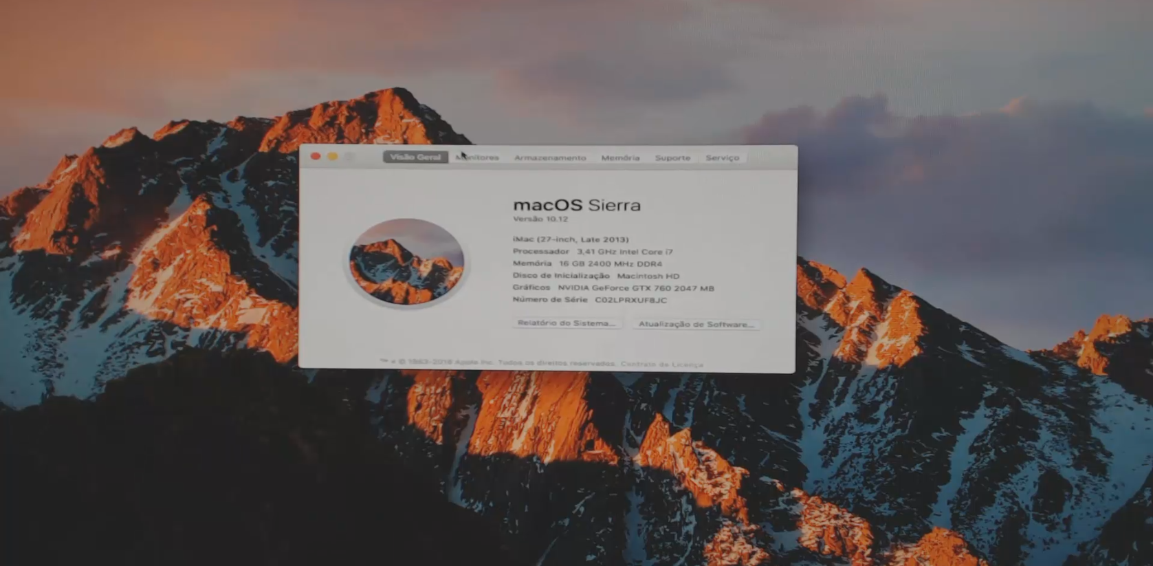 Mac instalado com sucesso.